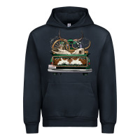 Navy cowhide and hunter truck olivia Urban Hoodie - OliviaCreatesArt