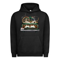 Pigment Black cowhide and hunter truck olivia Urban Hoodie - OliviaCreatesArt