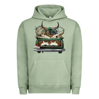 Pigment Oil Green cowhide and hunter truck olivia Urban Hoodie - OliviaCreatesArt