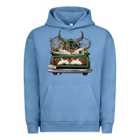Pigment Pebble Blue cowhide and hunter truck olivia Urban Hoodie - OliviaCreatesArt