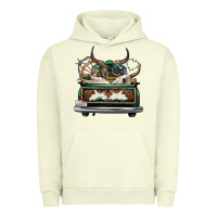 Cowhide And Hunter Truck Olivia Urban Hoodie | Teevron
