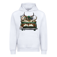 White cowhide and hunter truck olivia Urban Hoodie - OliviaCreatesArt