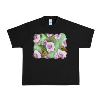 Black pink roses with leopard background Urban Heavy Tee - LillyAllenDesigns