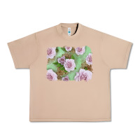 Burro pink roses with leopard background Urban Heavy Tee - LillyAllenDesigns