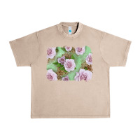 French Oak pink roses with leopard background Urban Heavy Tee - LillyAllenDesigns
