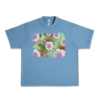 Pebble Blue pink roses with leopard background Urban Heavy Tee - LillyAllenDesigns