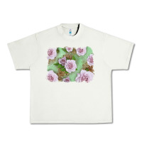 Pistachio pink roses with leopard background Urban Heavy Tee - LillyAllenDesigns