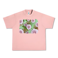 Salmon pink roses with leopard background Urban Heavy Tee - LillyAllenDesigns