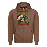 Chestnut when you’re dead inside but it's christmas Zipper Hoodie - BundleAndBundleShop