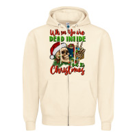 Sandshell when you’re dead inside but it's christmas Zipper Hoodie - BundleAndBundleShop
