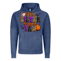 Vintage Denim little sister biggest fan basketball Vintage Hoodie - Jasminsmagicworld
