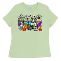 Matcha halloween cartoon characters coffee cups Ladies Tee - Zillion Design Studio