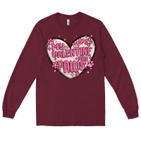 Burgundy my valentine has paws Long Sleeve Tee - MaliasSmallBusiness