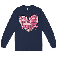 Navy my valentine has paws Long Sleeve Tee - MaliasSmallBusiness