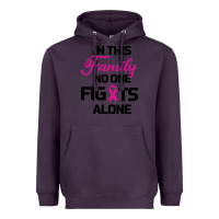 Plum In This Family No One Fights Alone Heavyweight Hoodie - Bettercallsaul