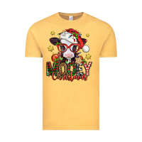 Vintage Mustard mooey christmas baby calf Vintage Tee - Jasminsmagicworld