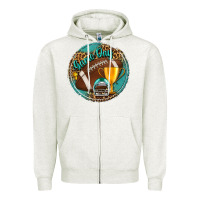 Oatmeal Heather game day Zipper Hoodie - BundleAndBundleShop