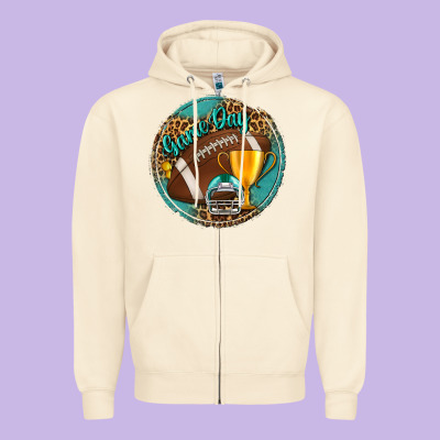 Game Day Zipper Hoodie Designed By Bundleandbundleshop