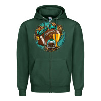 Sports Green game day Zipper Hoodie - BundleAndBundleShop