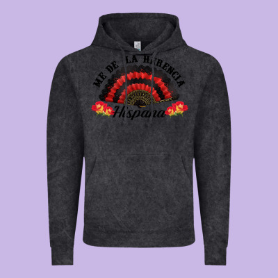 Me De La Herencia Hispana Hand Fan Vintage Hoodie Designed By Bundleandbundleshop