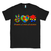 Black Peace Love Autism Classic Tee - Jasminsmagicworld