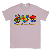Lilac Peace Love Autism Classic Tee - Jasminsmagicworld