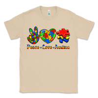 Mushroom Peace Love Autism Classic Tee - Jasminsmagicworld