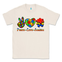 Natural Peace Love Autism Classic Tee - Jasminsmagicworld