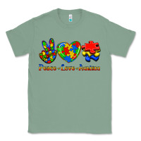 Sage Peace Love Autism Classic Tee - Jasminsmagicworld