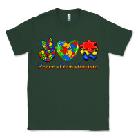 Sports Green Peace Love Autism Classic Tee - Jasminsmagicworld
