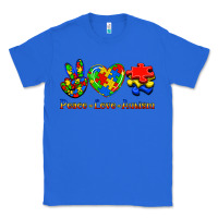 True Royal Peace Love Autism Classic Tee - Jasminsmagicworld