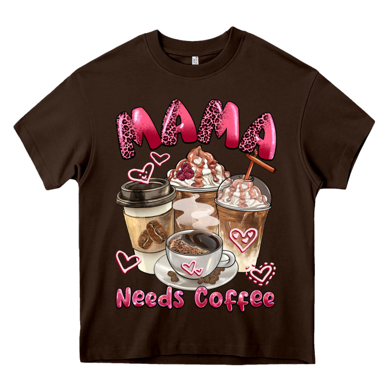 Mama Needs Coffee Heavy Core Tee by BarkalooDesign | Teevron