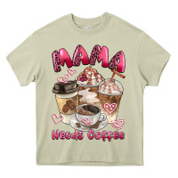 Mossy mama needs coffee Heavy Core Tee - BarkalooDesign
