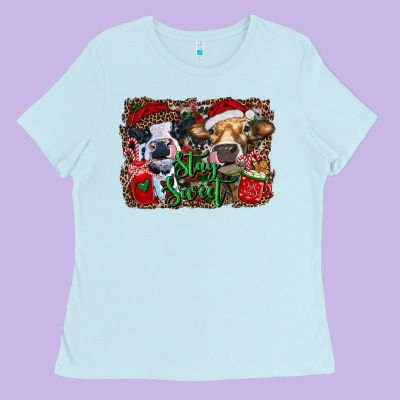 Stay Sweet Heifers Ladies Tee Designed By Ranaportraitstore