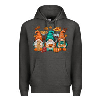 Charcoal Heather Thanksgiving gnomes Premium Hoodie - NancyCooperArtShop