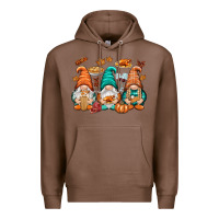 Chestnut Thanksgiving gnomes Premium Hoodie - NancyCooperArtShop