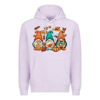 Lilac Thanksgiving gnomes Premium Hoodie - NancyCooperArtShop