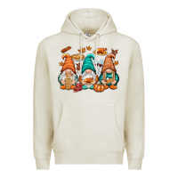 Oatmeal Heather Thanksgiving gnomes Premium Hoodie - NancyCooperArtShop