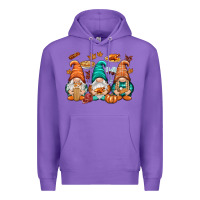 Purple Thanksgiving gnomes Premium Hoodie - NancyCooperArtShop