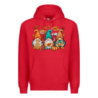Red Thanksgiving gnomes Premium Hoodie - NancyCooperArtShop