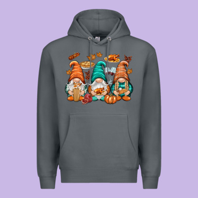 Thanksgiving Gnomes Premium Hoodie Designed By Nancycooperartshop