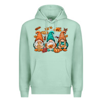 Seafoam Thanksgiving gnomes Premium Hoodie - NancyCooperArtShop