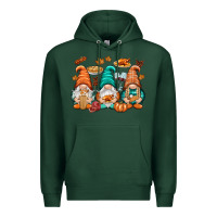 Sports Green Thanksgiving gnomes Premium Hoodie - NancyCooperArtShop