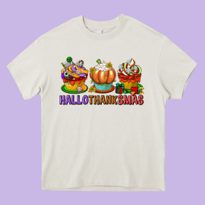 Hallothanksmas Cupcakes Heavy Core Tee Designed By Texasbilliewilder