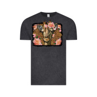 Vintage Black Western Floral Giraffe Vintage Tee - LillyAllenDesigns
