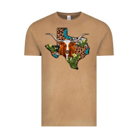 Vintage Camel longhorn texas map Vintage Tee - AdoDesignShop