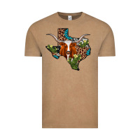 Vintage Coffee longhorn texas map Vintage Tee - AdoDesignShop