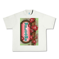 Pistachio Western Red Roses Welcome Urban Heavy Tee - LillyAllenDesigns