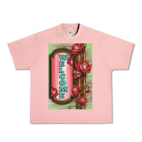 Salmon Western Red Roses Welcome Urban Heavy Tee - LillyAllenDesigns