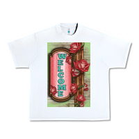 White Western Red Roses Welcome Urban Heavy Tee - LillyAllenDesigns
